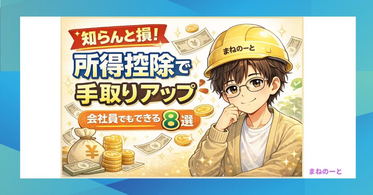 所得控除で手取りが増える仕組みを解説したブログのアイキャッチ画像