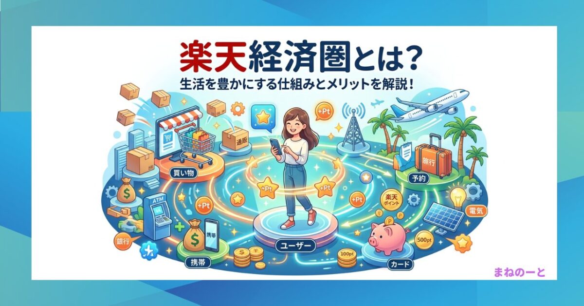 楽天経済圏とは何かを初心者向けに解説するポイント活用のイメージ画像